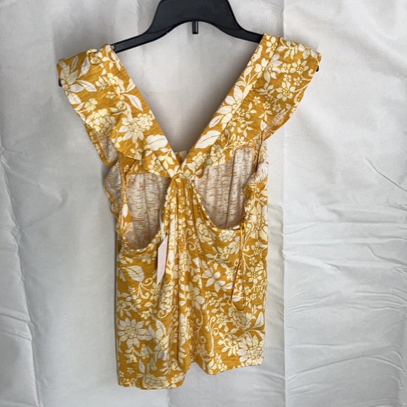 Relist7/20 LC Lauren conrad floral print ruffle sleeve tank top XS - Picture 10 of 17